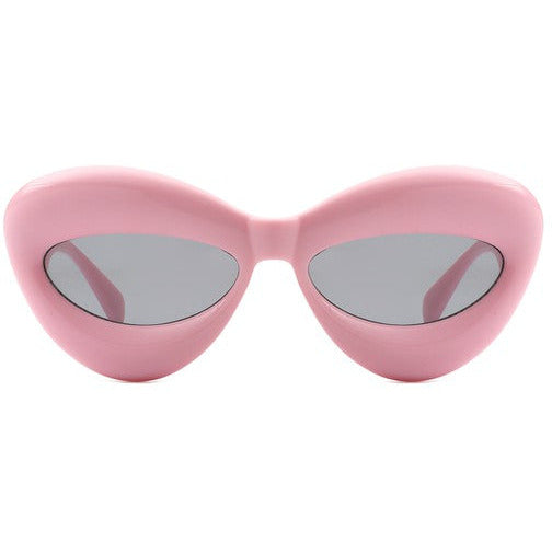 IT Girl Retro Rounded Sunglasses-Bubble Gum Pink