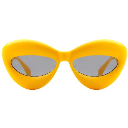 IT Girl Retro Rounded Sunglasses- Yellow